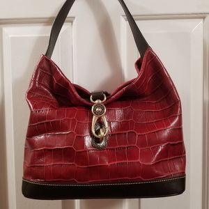 Dooney and Bourke  Red Crocodile Hobo  Bag